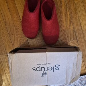 Glerups Women's Red Wool Slippers